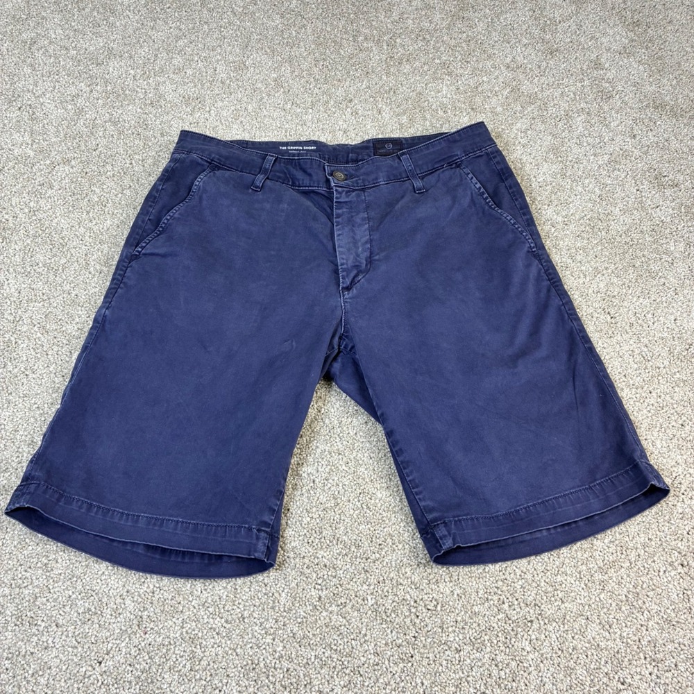AG Adriano Goldschmied Griffin Tailored Shorts Mens Size 32R‎ Blue Casual Preppy